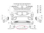 Friso Central Preto Para-Choque Dianteiro para Fiat Fastback 2023 até 2025 - Cód. 100277513