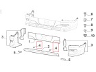 Batente Para-Choque Traseiro para Fiat Strada 2020 até 2025 - 52157075