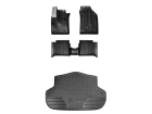 Kit Tapetes + Tapete Porta-malas Borda Elevada para Fiat Fastback 1.0 1.3 2023 até 2024